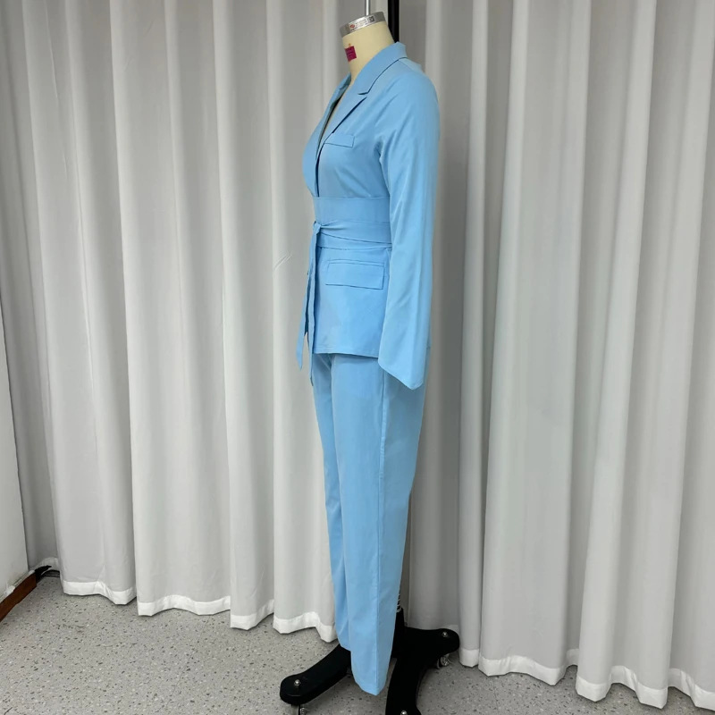 Ladies lapel slim fit suit 25